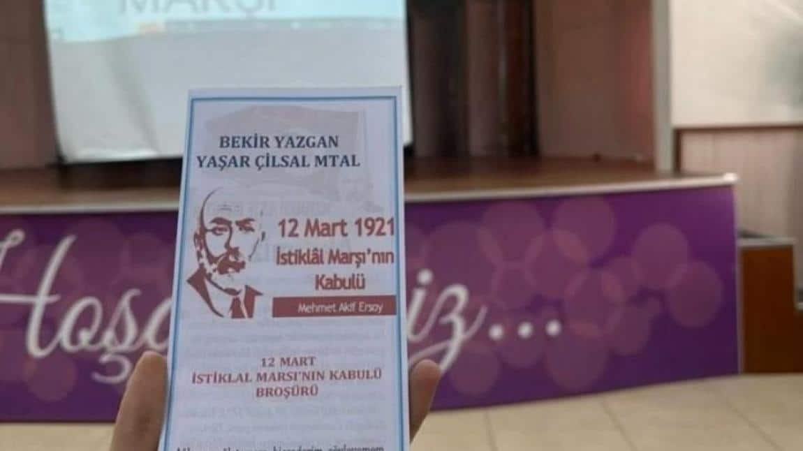 12 Mart İstiklâl Marşımızın Kabulü ve Mehmet Akif Ersoy'u Anma 
